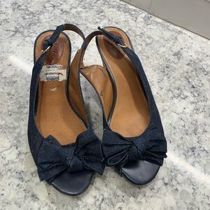 Clarks Denim Bow Shoes